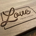 “Love From Kansas” Cutting Board